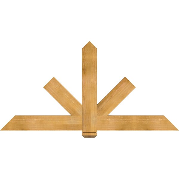 Ekena Millwork Kennewick Rough Sawn Timber Gable Bracket, Western Red Cedar, 72"W x 36"H x 2"D x 6"F, 12/12 Pitch GBW072X36X0206KEN00RWR - main